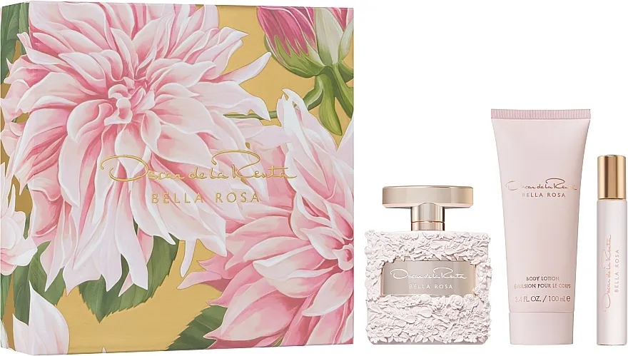Set (edp/100ml + edp/15ml + b/lot/100ml) Oscar De La Renta Bella Rosa