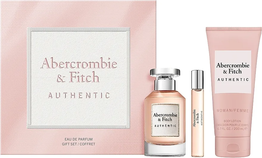 Set (edp/100ml + edp/15ml + b/lot/200ml) Abercrombie &amp; Fitch Authentic
