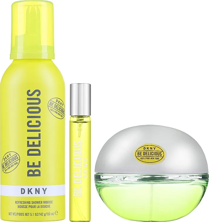 Set (edp/100ml + edp/15ml + sh/mousse/150ml) DKNY Be Delicious