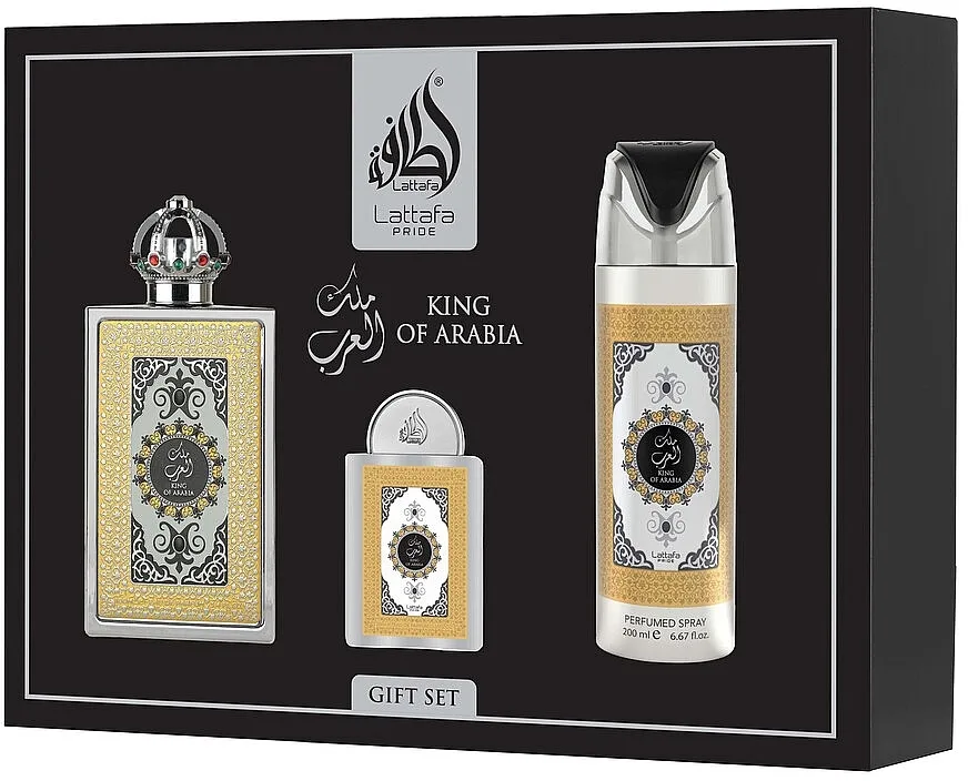 Set (edp/100ml + edp/20ml + deo/spray/200ml) Lattafa Pride King Of Arabia