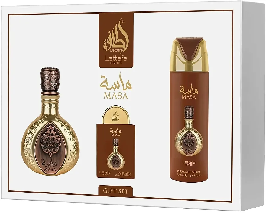 Set (edp/100ml + edp/20ml + deo/spray/200ml) Lattafa Pride Masa