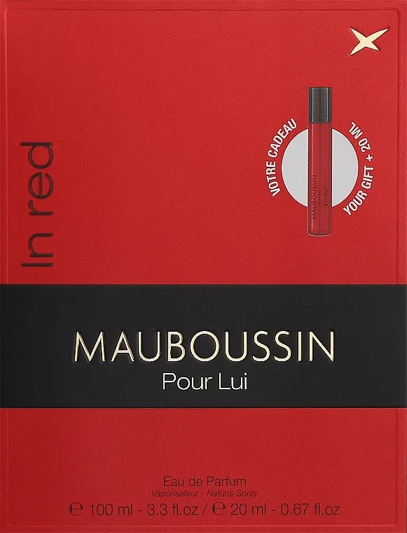 Set (edp/100ml + edp/20ml) Mauboussin Pour Lui in Red
