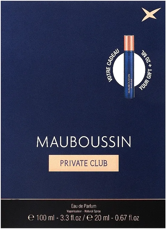 Set (edp/100ml + edp/20ml) Mauboussin Private Club For Men