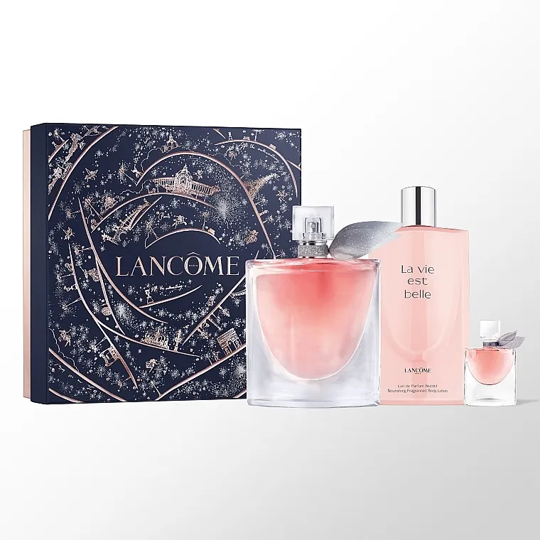 Set (edp/100ml + edp/4ml + b/lot/200ml) Lancome La Vie Est Belle