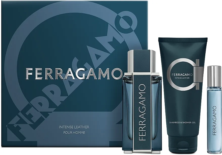 Set (edp/100ml + edp/min/15ml + gel za tuširanje/100 ml) Ferragamo Intense Leather
