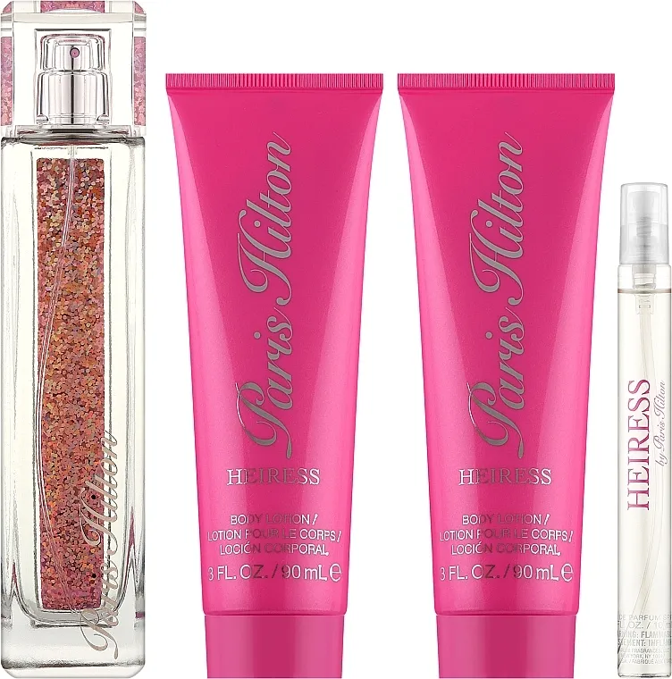 Set (edp/100ml + edp/mini/10ml + b/lot/90ml + sh/gel/90ml) Paris Hilton Heiress