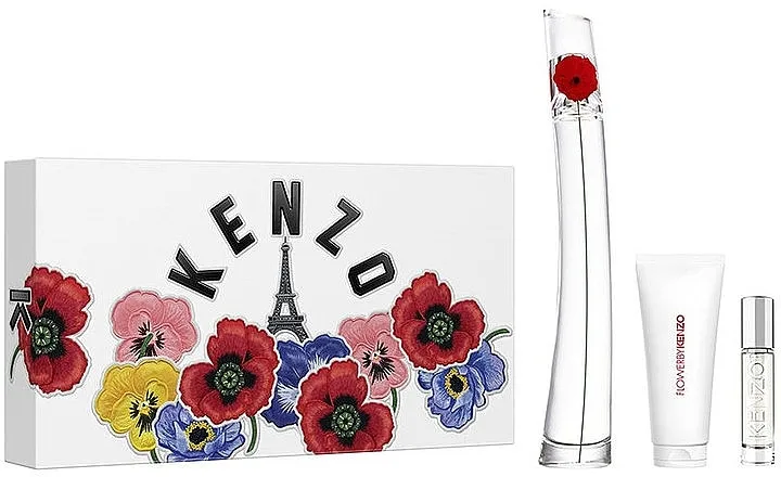 Set (edp/100ml + edp/mini/10ml + b/milk/75ml) Kenzo Flower By Kenzo