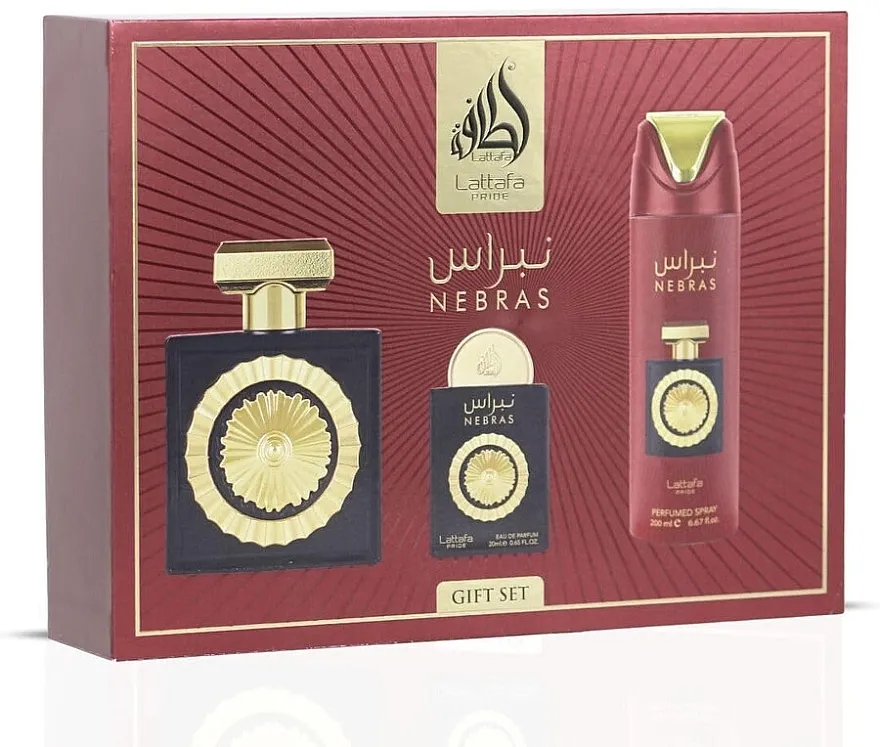 Set (edp/100ml + epd/20ml + deo/spray/200ml) Lattafa Pride Nebras