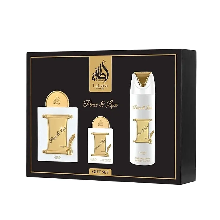 Set (edp/100ml + epd/20ml + dezodorans/spray/200ml) Lattafa Pride Peace &amp; Love