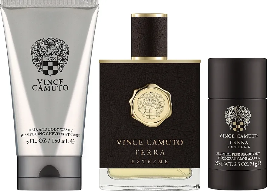 Set (edp/100ml + gel za tuširanje/150ml + dezodorans/71g) Vince Camuto Terra Extreme