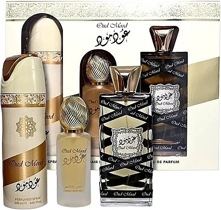 Set (edp/100ml + h/magla/50ml + b/sprej/200ml) Lattafa Perfumes Oud Mood