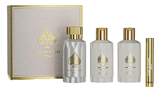 Set (edp/100ml + s/gel/200ml + b/ton/200ml + mini/8ml) Jo Milano Paris Game Of Spades Opal