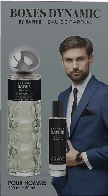 Set (edp/200ml + edp/30ml) Saphir Parfums Boxes Dynamic Pour Homme