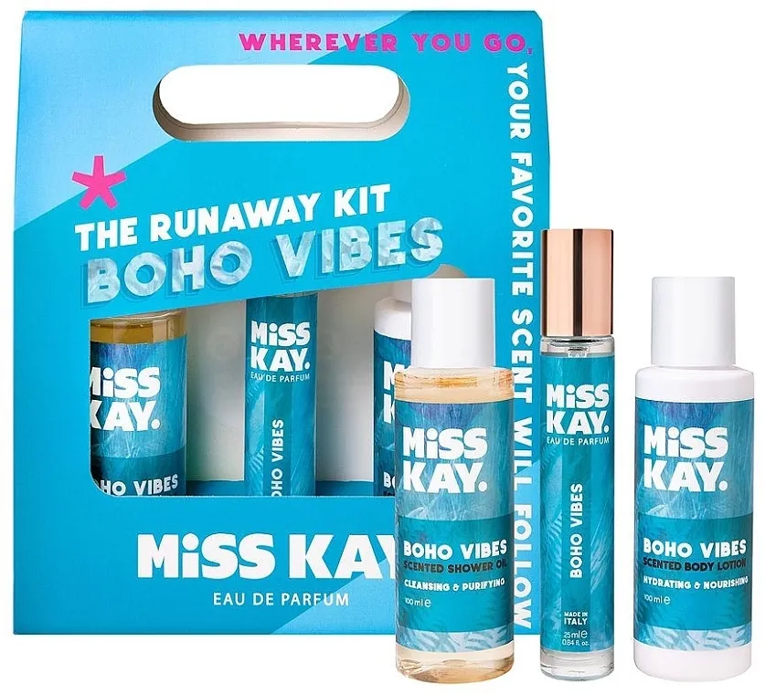 Set (edp/25ml + sh/oil/100ml + b/lot/100ml) Miss Kay Boho Vibes