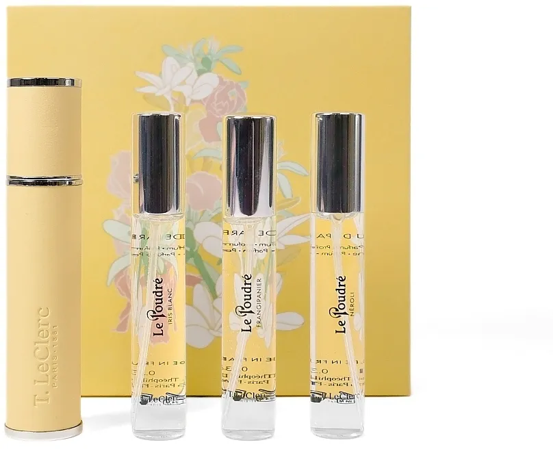 Set (edp/3x10ml + perf/case/1pcs) T. LeClerc Discovery Set Le Poudre Yellow