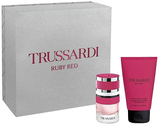 Set (edp/60ml + b/emulzija/100ml) Trussardi Ruby Red