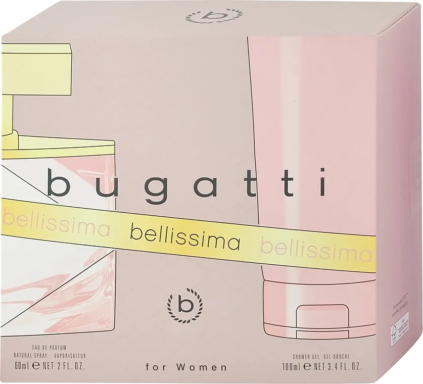Set (edp/60ml + gel za tuširanje/100ml) Bugatti Bellissima