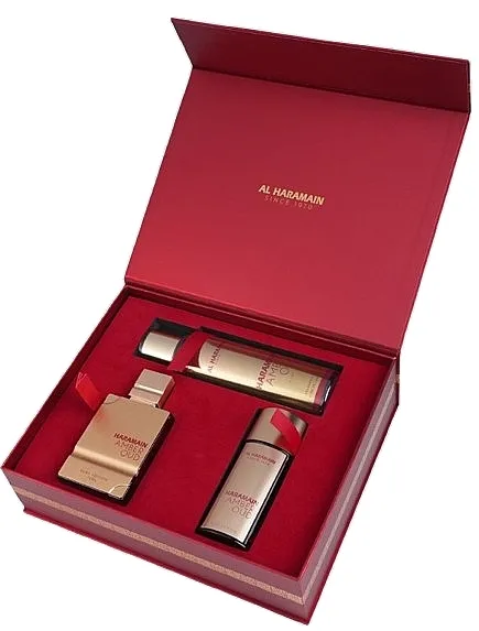 Set (edp/75ml + edp/30ml + b/mist/250ml) Al Haramain Amber Oud Ruby Edition