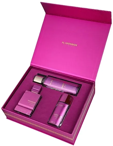 Set (edp/75ml + edp/30ml + m/magla/250ml) Al Haramain Perfumes Amber Oud Ultra Violet
