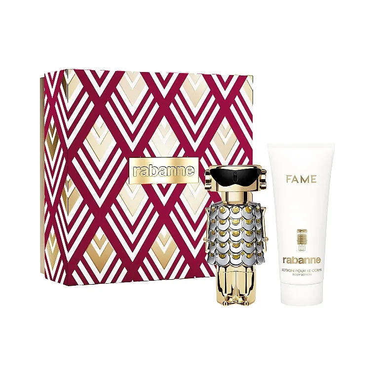 Set (edp/80ml + b/los/100ml) Rabanne Fame