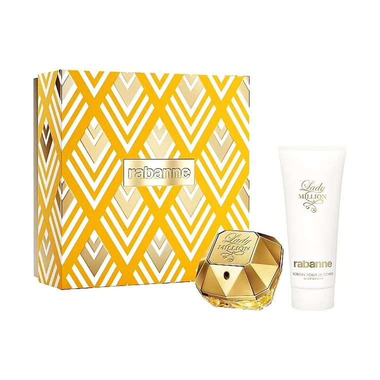 Set (edp/80ml + b/los/100ml) Rabanne Lady Million