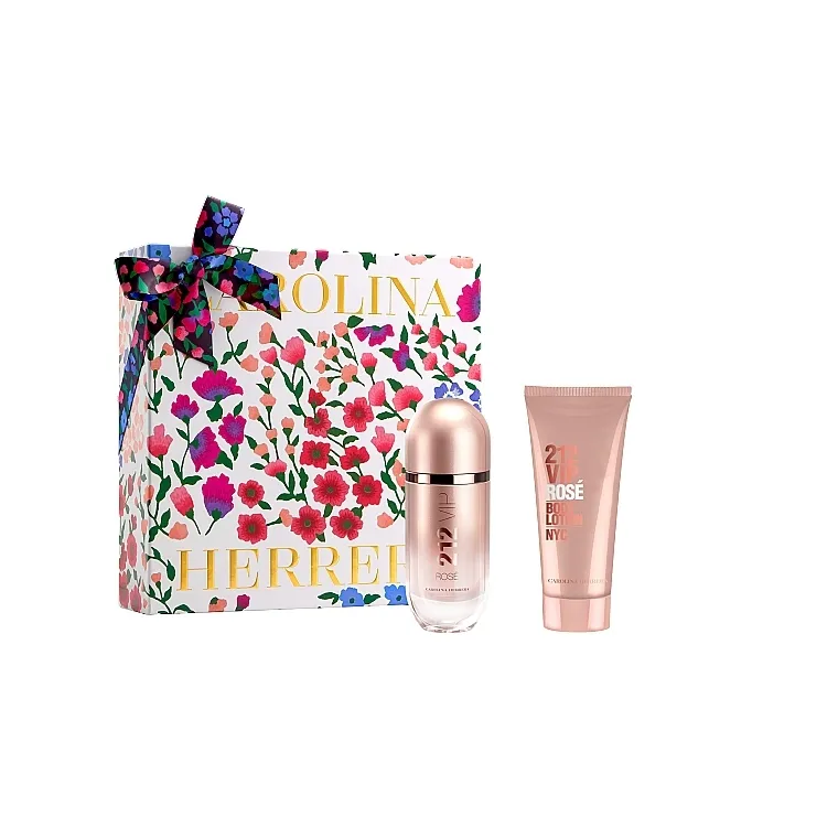 Set (edp/80ml + b/lot/100ml) Carolina Herrera 212 Vip Rose