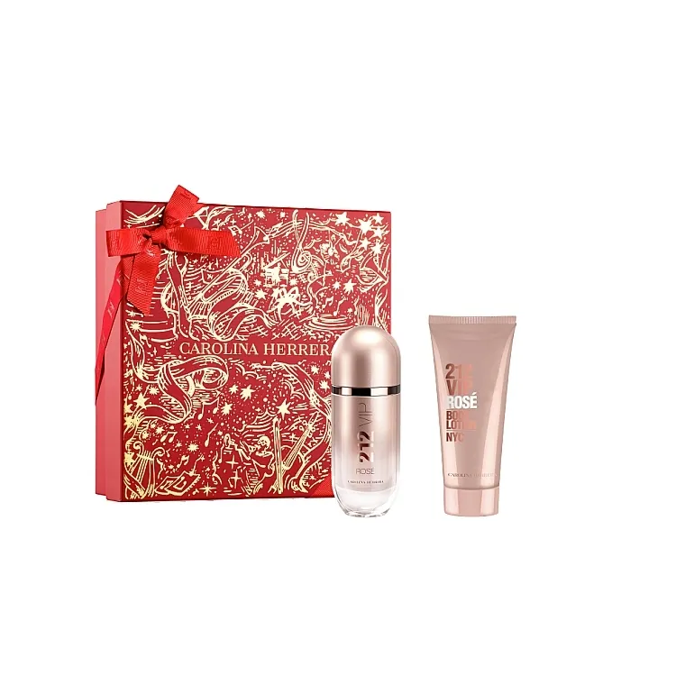 Set (edp/80ml + b/lot/100ml) Carolina Herrera 212 Vip Rose