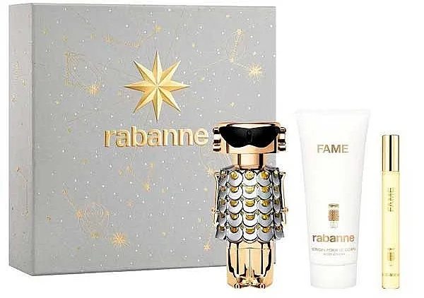 Set (edp/80ml + b/lot/100ml + edp/mini/10ml) Rabanne Fame