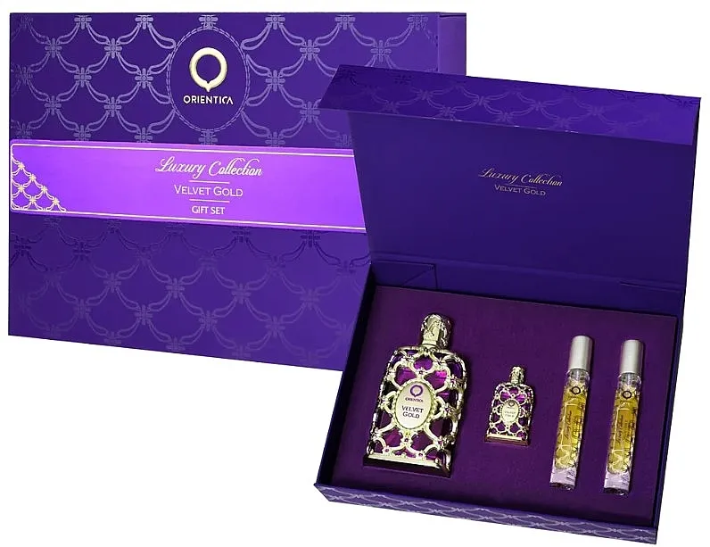 Set (edp/80ml + edp/7,5ml + edp/2x10ml) Orientica Velvet Gold