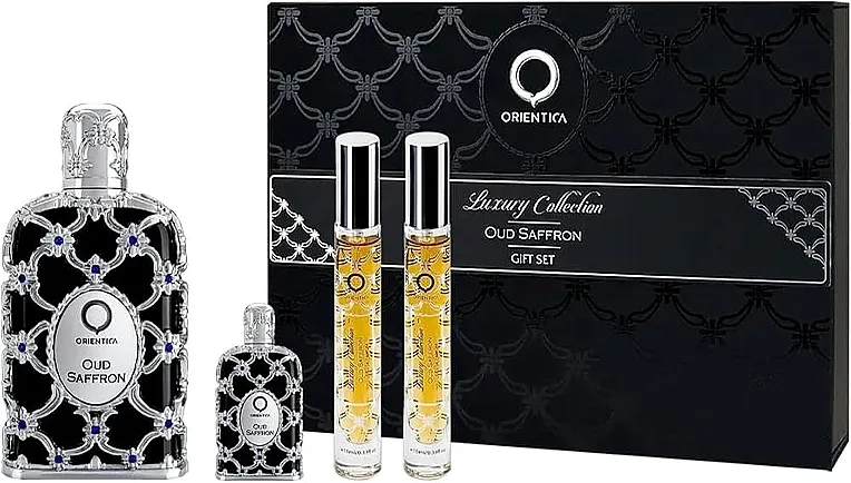Set (edp/80ml + edp/mini/7,5ml + edp/2x10ml) Orientica Luxury Collection Oud Saffron
