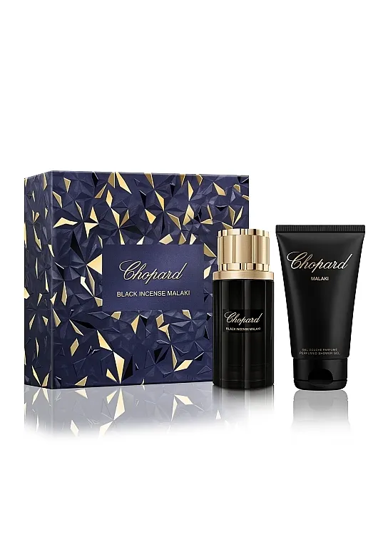 Set (edp/80ml + gel za tuširanje/150ml) Chopard Black Incense Malaki
