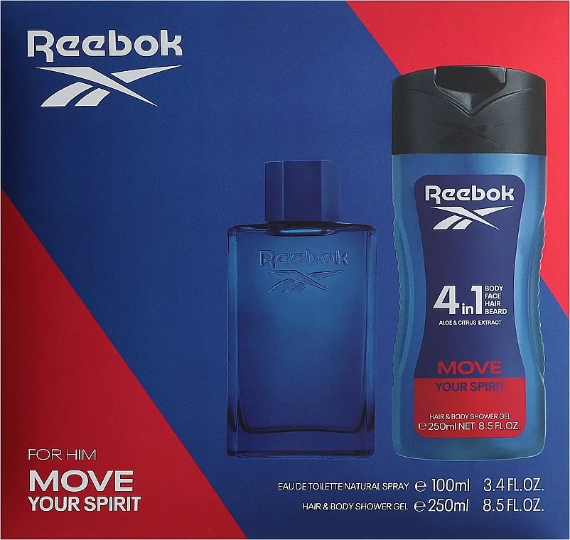 Set (edt/100ml + šampon/gel za tuširanje/250ml) Reebok Move Your Spirit For Men