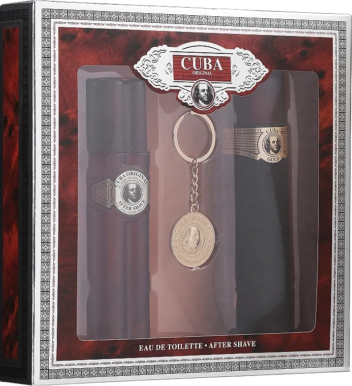 Set (edt/100ml + ash/lot/100ml + trinket) Cuba Cuba Gold