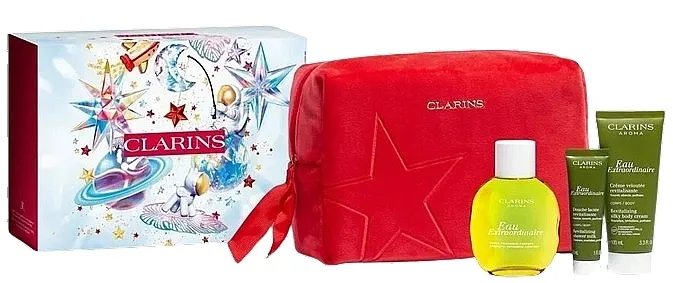 Set (edt/100ml + b/cr/100ml + sh/milk/30ml + torba/1kom) Clarins Eau Extraordinaire