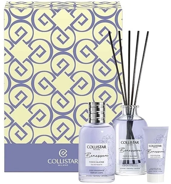 Set (edt/100ml + b/cr/50ml + diff/100ml) Collistar Benessere Fico e Glicine