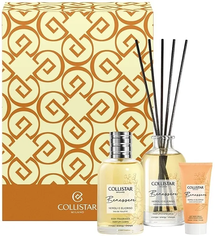 Set (edt/100ml + b/cr/50ml + diff/100ml) Collistar Benessere Neroli E Elicriso