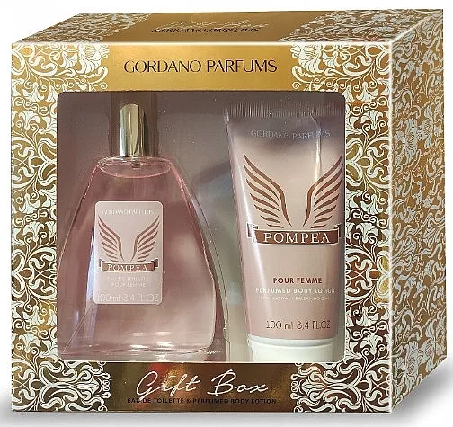 Set (edt/100ml + b/lot/100ml) Gordano Parfums Pompea