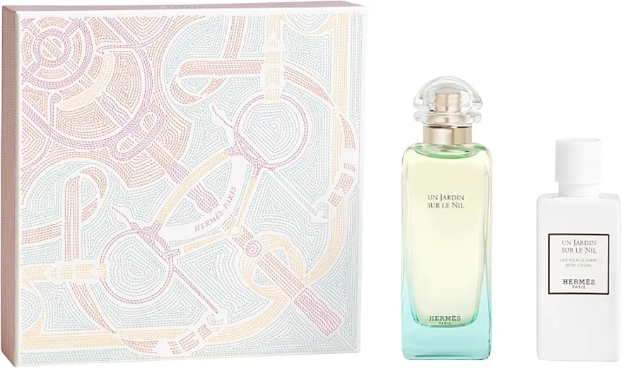 Set (edt/100ml + b/lot/80ml) Hermes Un Jardin sur le Nil
