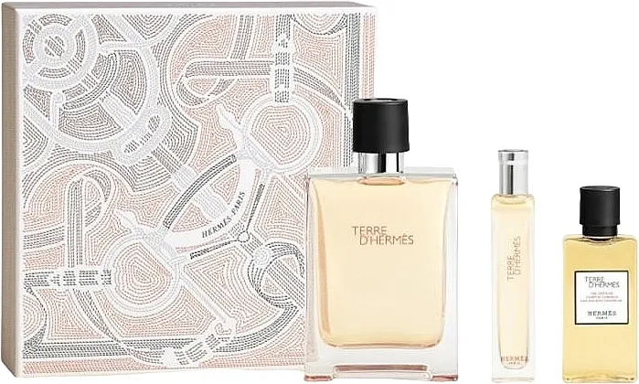 Set (edt/100ml + edt/15ml + sh/gel/40ml) Hermes Terre D`Hermes