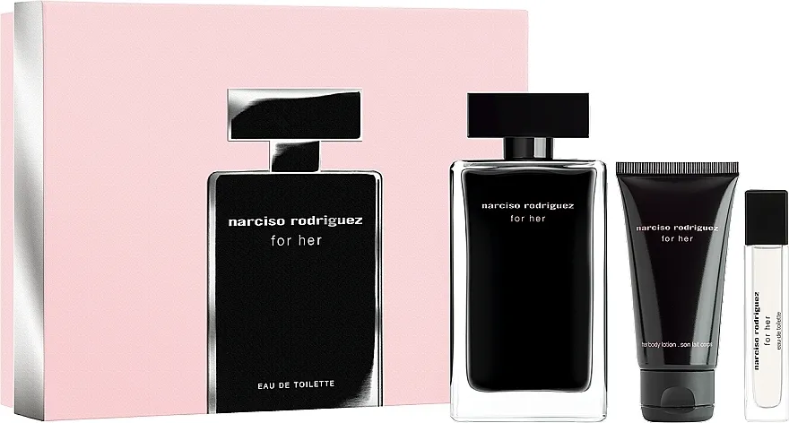 Set (edt/100ml + edt/mini/10ml + b/lot/50ml) Narciso Rodriguez For Her