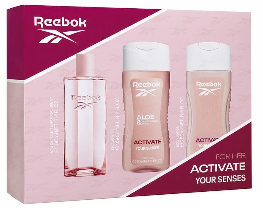 Set (edt/100ml + š/g/250ml + l/t/250ml) Reebok Activate Your Senses