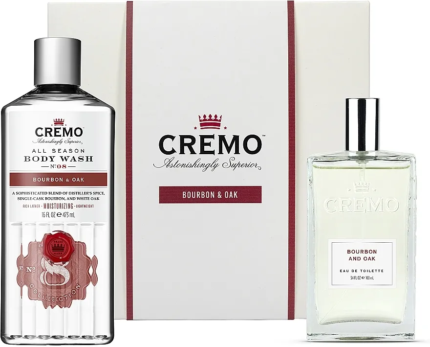 Set (edt/100ml + gel za tuširanje/473ml) Cremo Bourbon And Oak