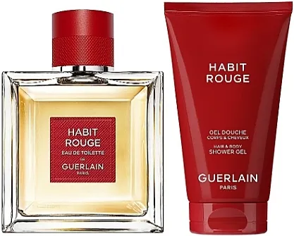 Set (edt/100ml + gel za tuširanje/75ml) Guerlain Habit Rouge
