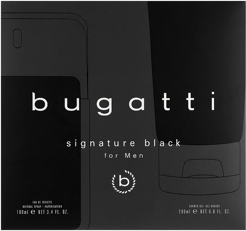 Set (edt/100ml + sh/gel/200ml) Bugatti Signature Black