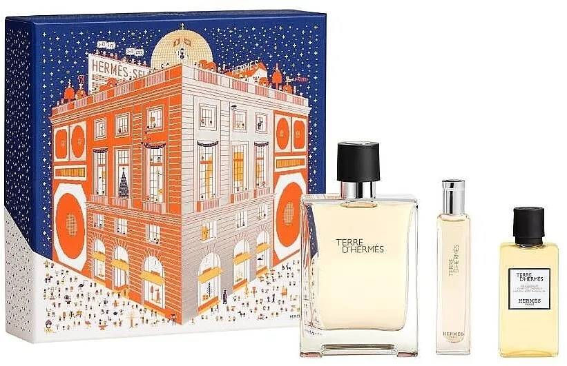 Set (edt/100ml + sh/gel/40ml + edt/15ml) Hermes Terre d’Hermes
