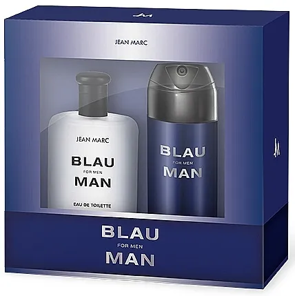 Set (edt/100ml + sprej za telo 150ml) Jean Marc Blau Man