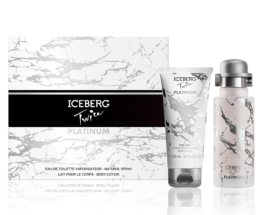 Set (edt/125ml + b/lot/100ml) Iceberg Twice Platinum