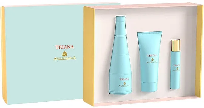 Set (edt/125ml + edt/mini/20ml + b/milk/100ml) Agua de Sevilla Triana