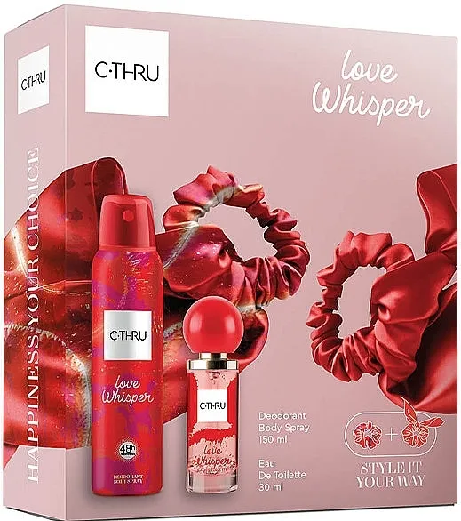 Set (edt/30 ml + b/spray/150 ml + acss) C-Thru Love Whisper