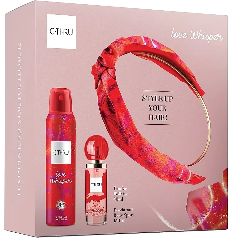 Set (edt/30ml + deo/spray/150ml + headband) C-Thru Love Whisper